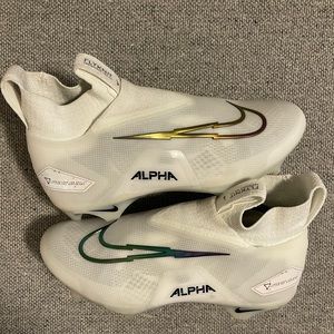 Nike Alpha Menace Elite 3 'White Particle Grey’ Men's Size 10.5 Football Cleats